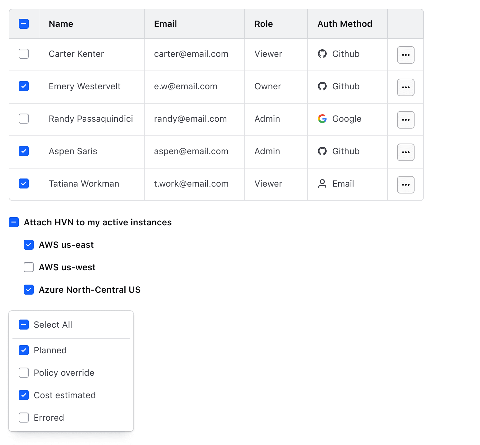 Example of proper usage of the indeterminate state in the checkbox